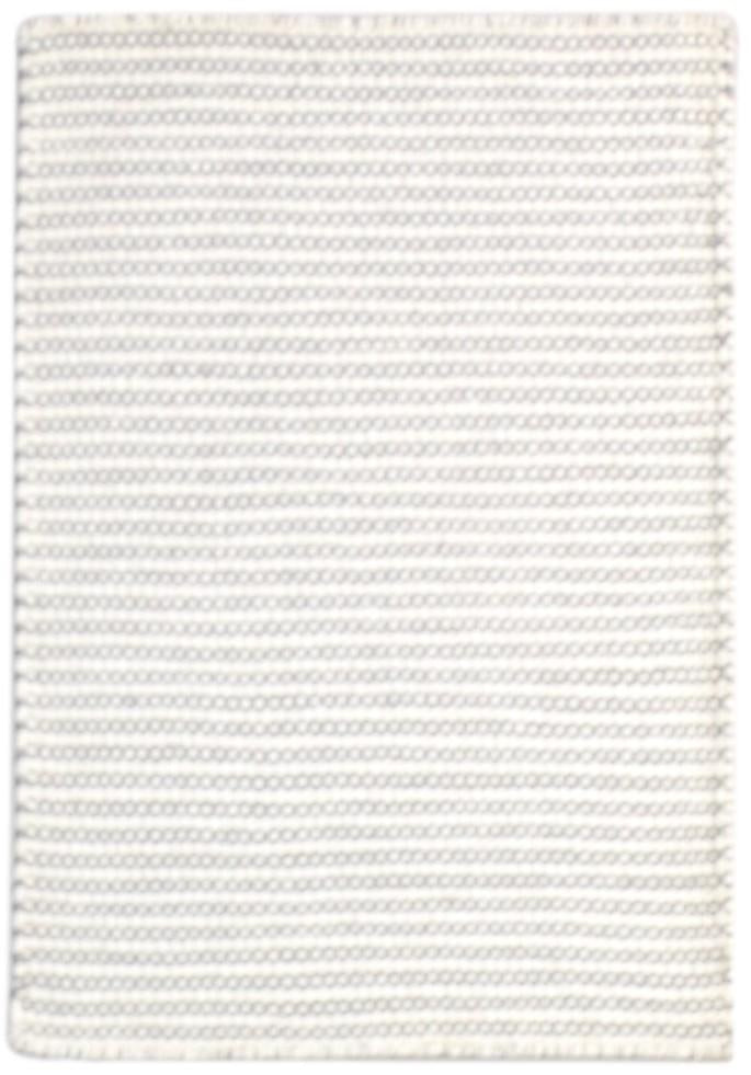Wool Grey Rug 2' X 3' Modern Flatweave Scandinavian Striped Small Carpet   7865134907541