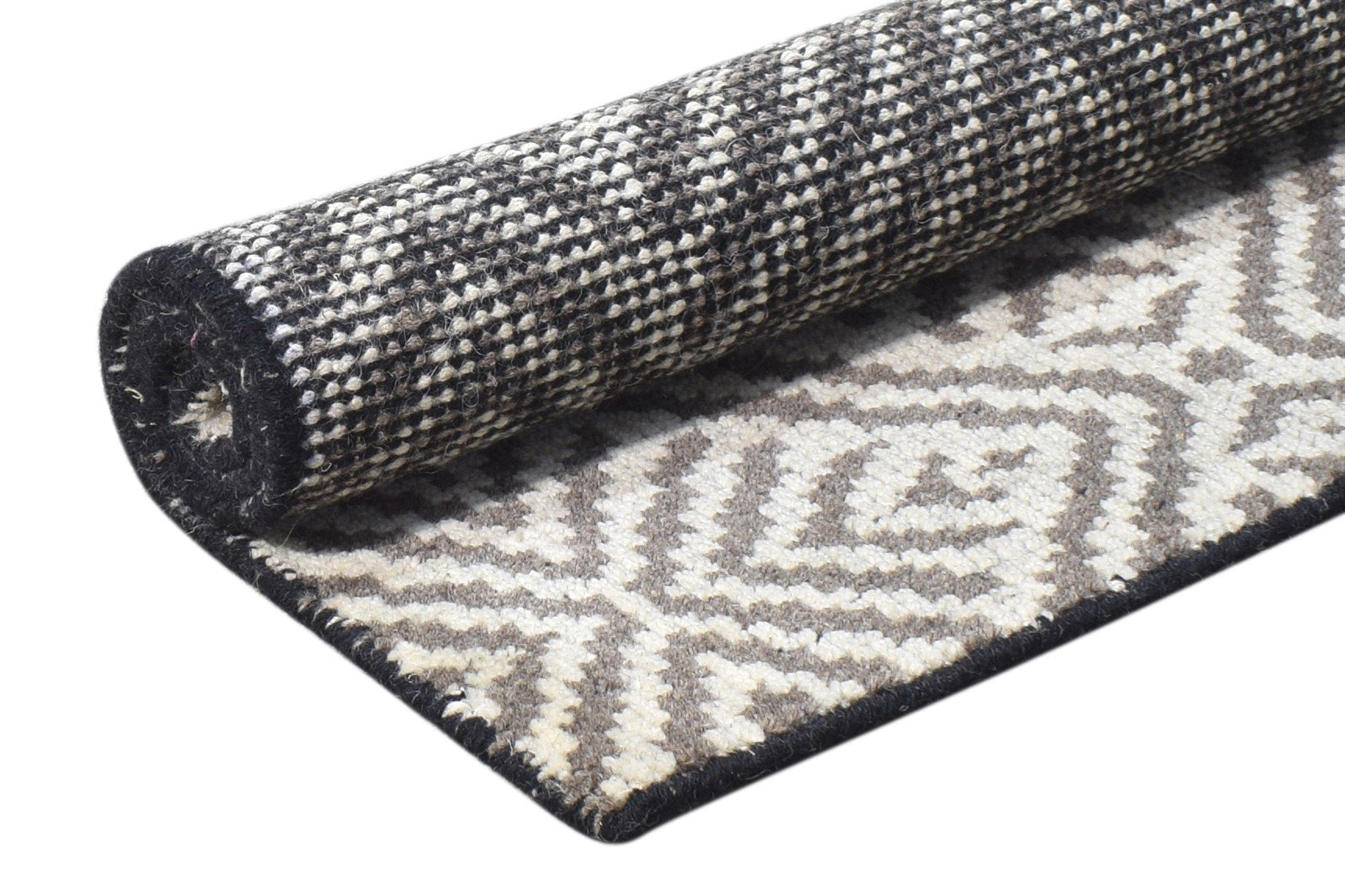 Wool Grey Rug 2' X 3' Modern Hand Knotted Scandinavian Nordic Small Carpet   7865122685077
