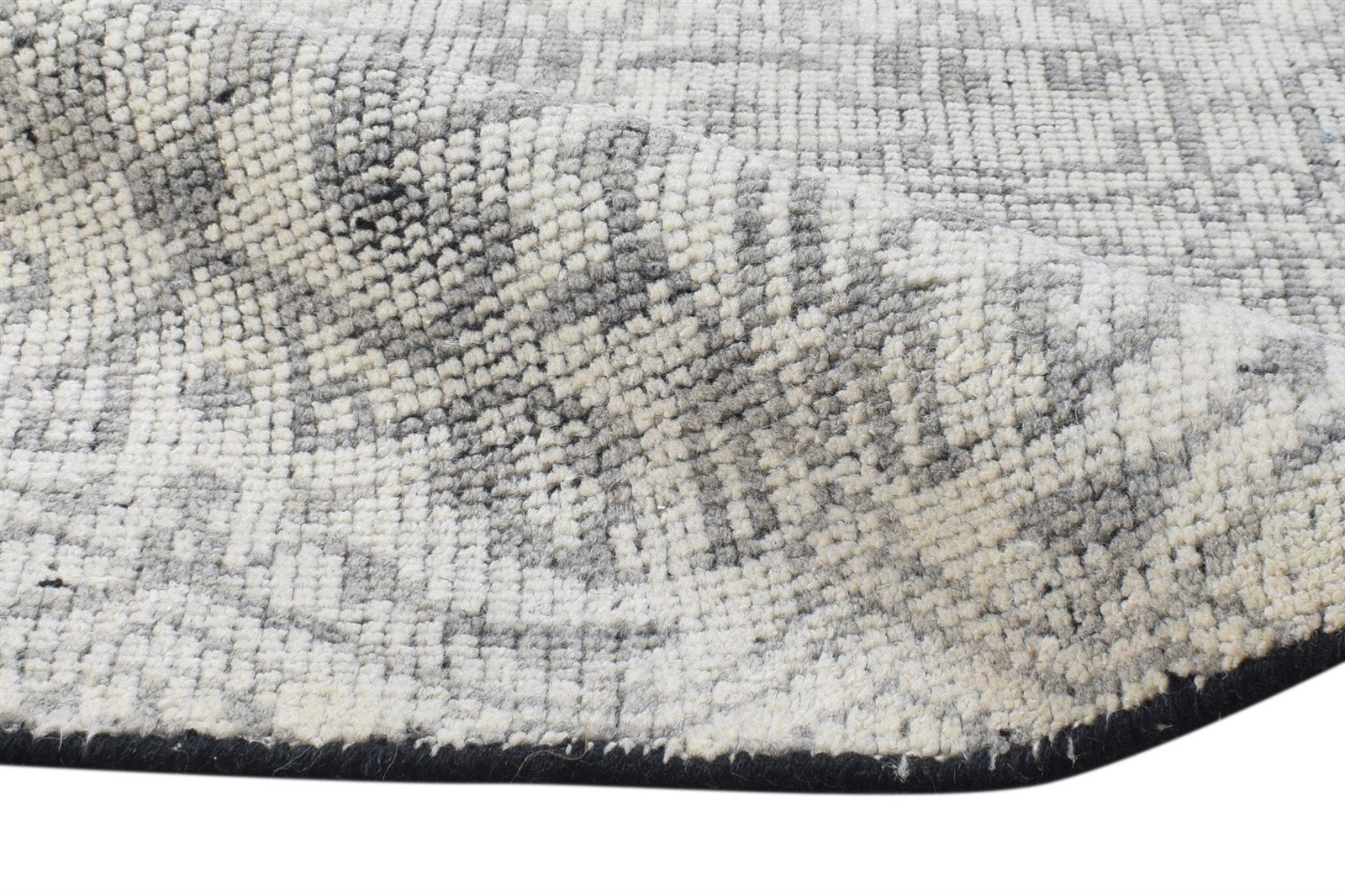 Wool Grey Rug 2' X 3' Modern Hand Knotted Scandinavian Nordic Small Carpet   7865123340437