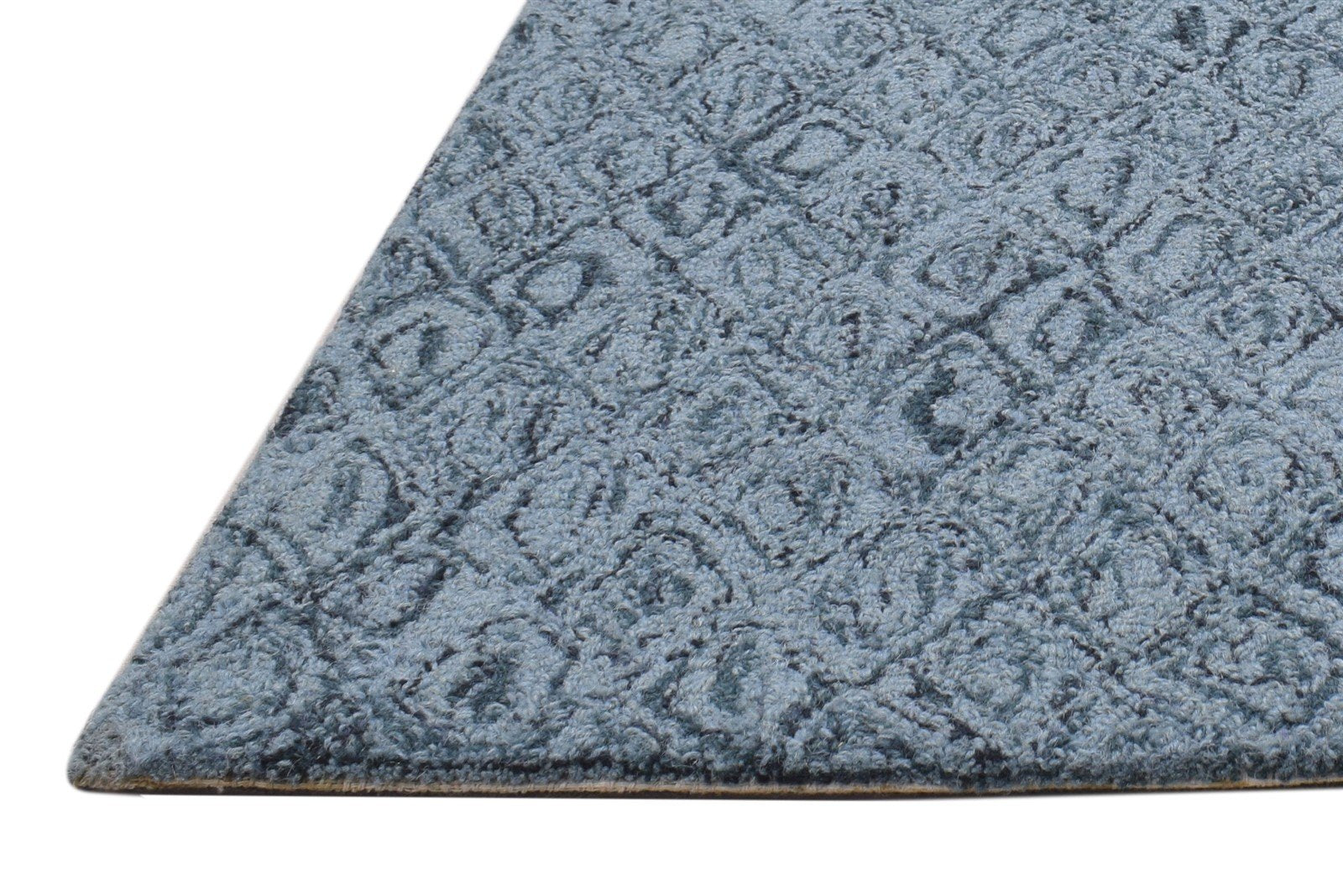 Wool Grey Rug 2' X 3' Modern Hand Tufted Moroccan Trellis Small Carpet   7864135647381