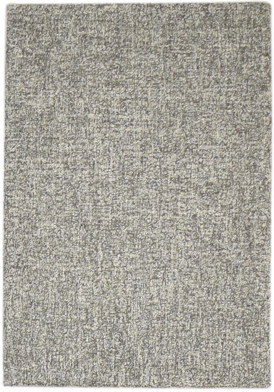 Wool Grey Rug 2' X 3' Modern Hand Tufted Scandinavian Solid Small Carpet   7864136958101