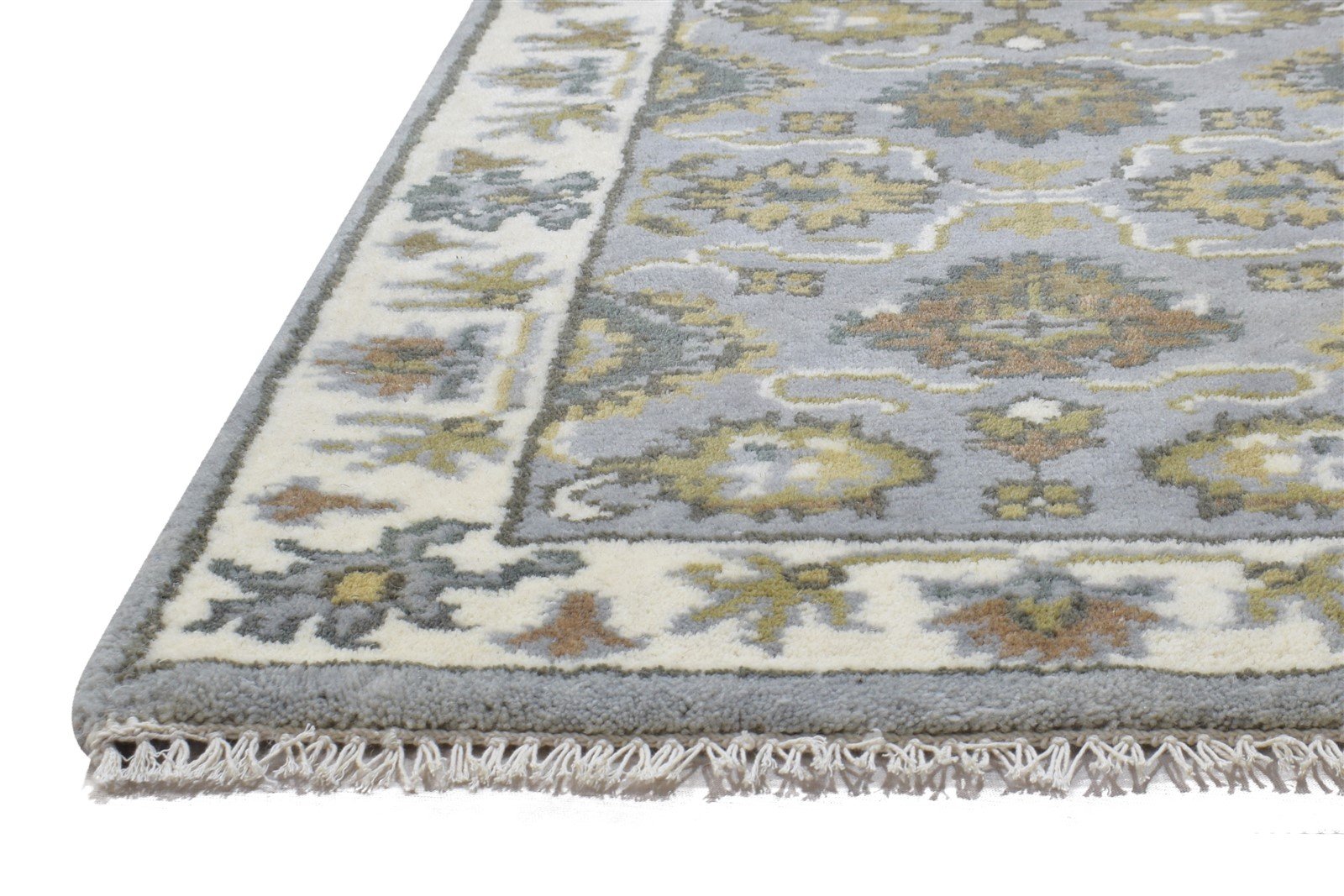 Wool Grey Rug 2' X 3' Persian Hand Knotted Oushak Oriental Small Carpet   7864191615125