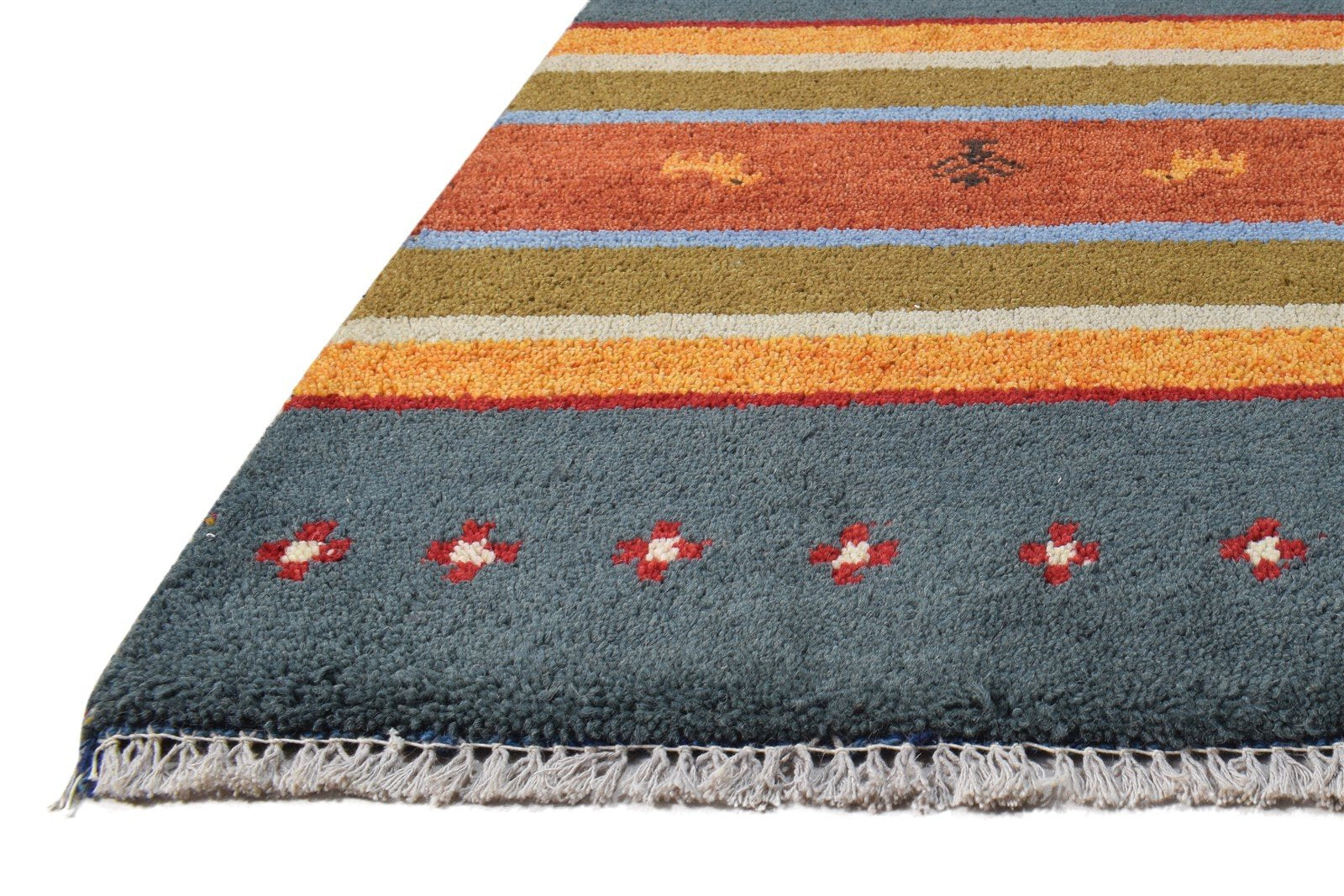 Wool Grey Rug 2' X 3' Southwestern Hand Knotted American Tribal Small Carpet   7865052430485