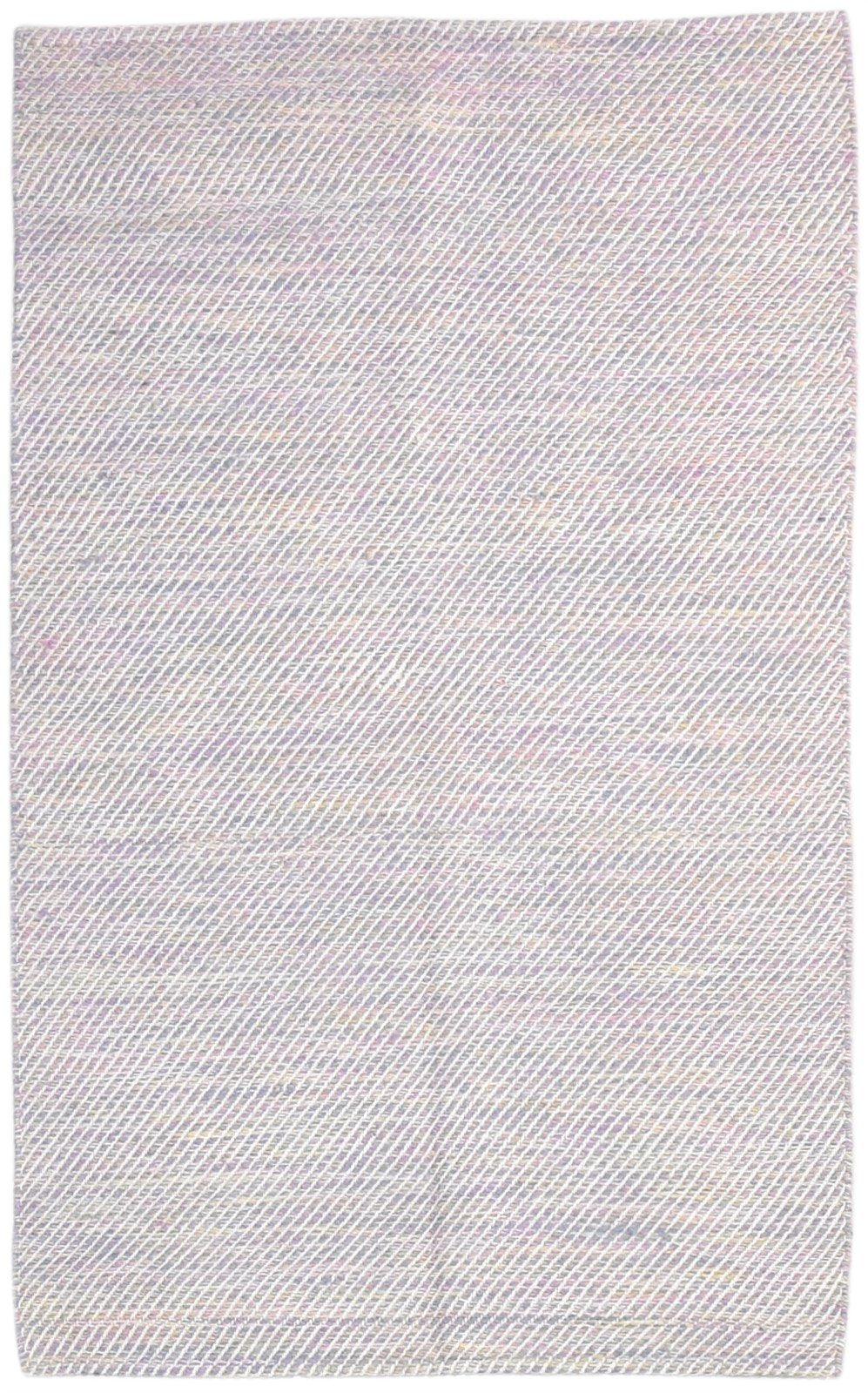 Wool Grey Rug 3' X 5' Modern Dhurrie Scandinavian Solid Small Carpet   7865169641621