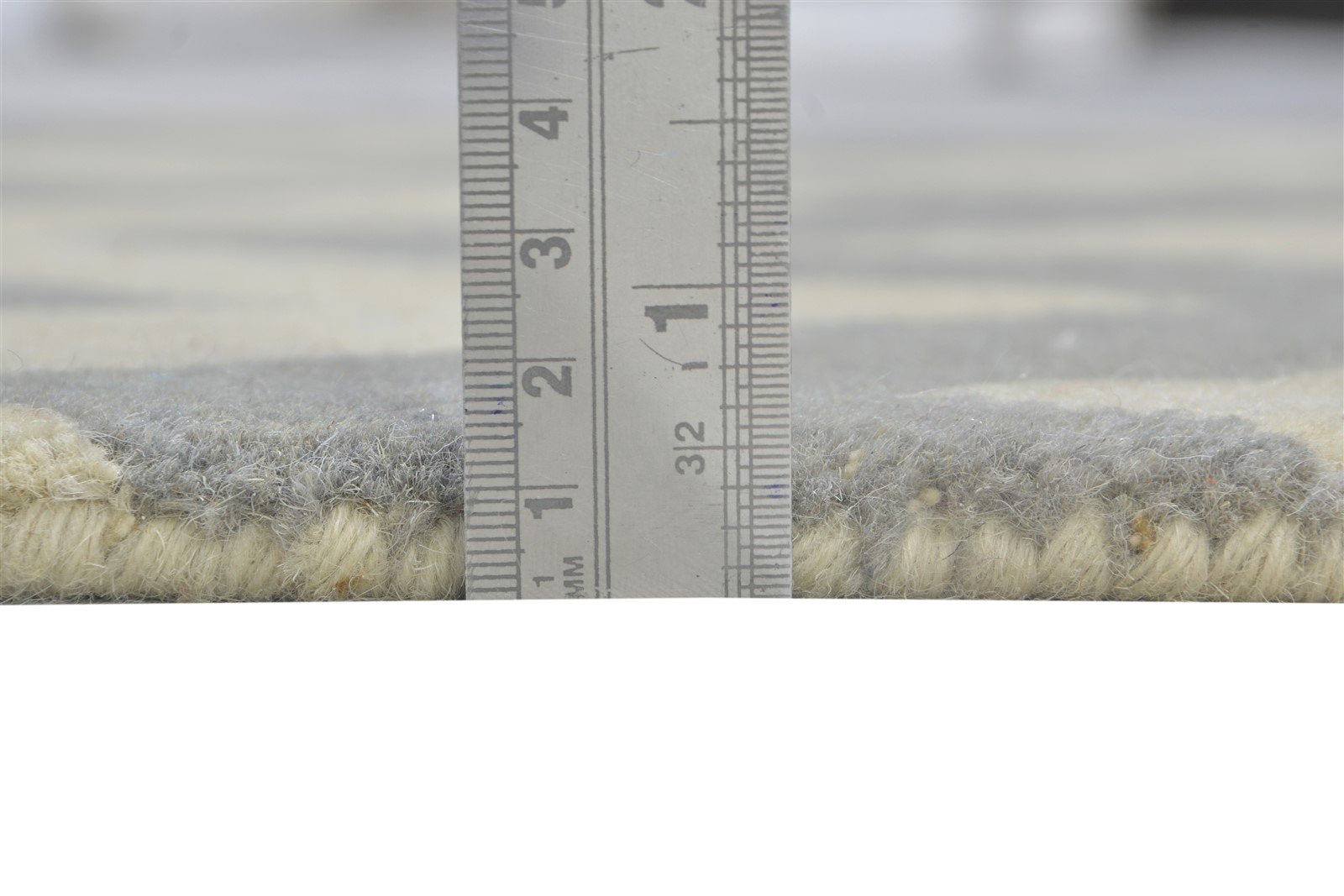 Wool Grey Rug 3' X 5' Modern Hand Tufted Scandinavian Chevron Room Size Carpet   7864306172053