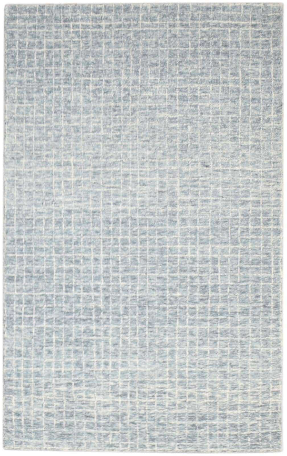 Wool Grey Rug 3' X 5' Modern Hand Tufted Scandinavian Geometric Room Size Carpet   7864142397589