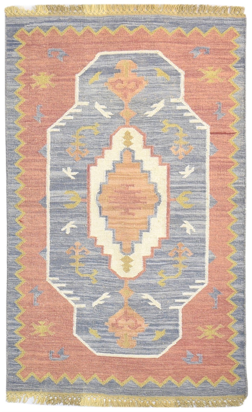 Wool Grey Rug 3' X 5' Persian Dhurrie Serapi Oriental Room Size Carpet   7864985714837