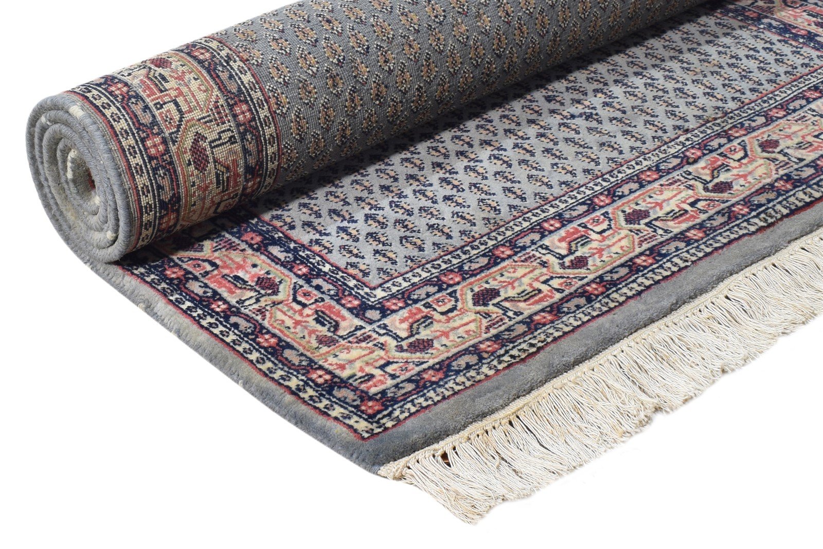 Wool Grey Rug 3' X 5' Persian Hand Knotted Qum Oriental Small Carpet   7864677925013