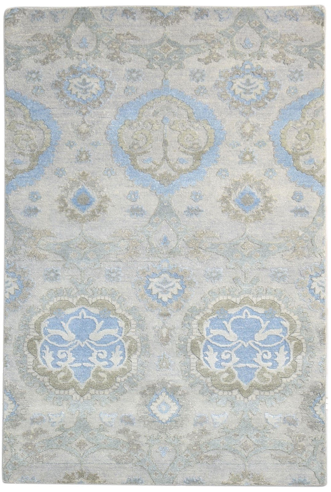 Wool Grey Rug 4' X 6' Persian Hand Knotted Oushak Oriental Room Size Carpet   7865120391317