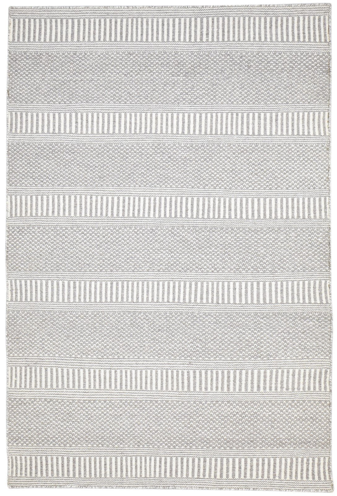 Shel Wool Grey Rug 5' X 8' Modern Dhurrie Scandinavian Grass Trellis   7864460869781