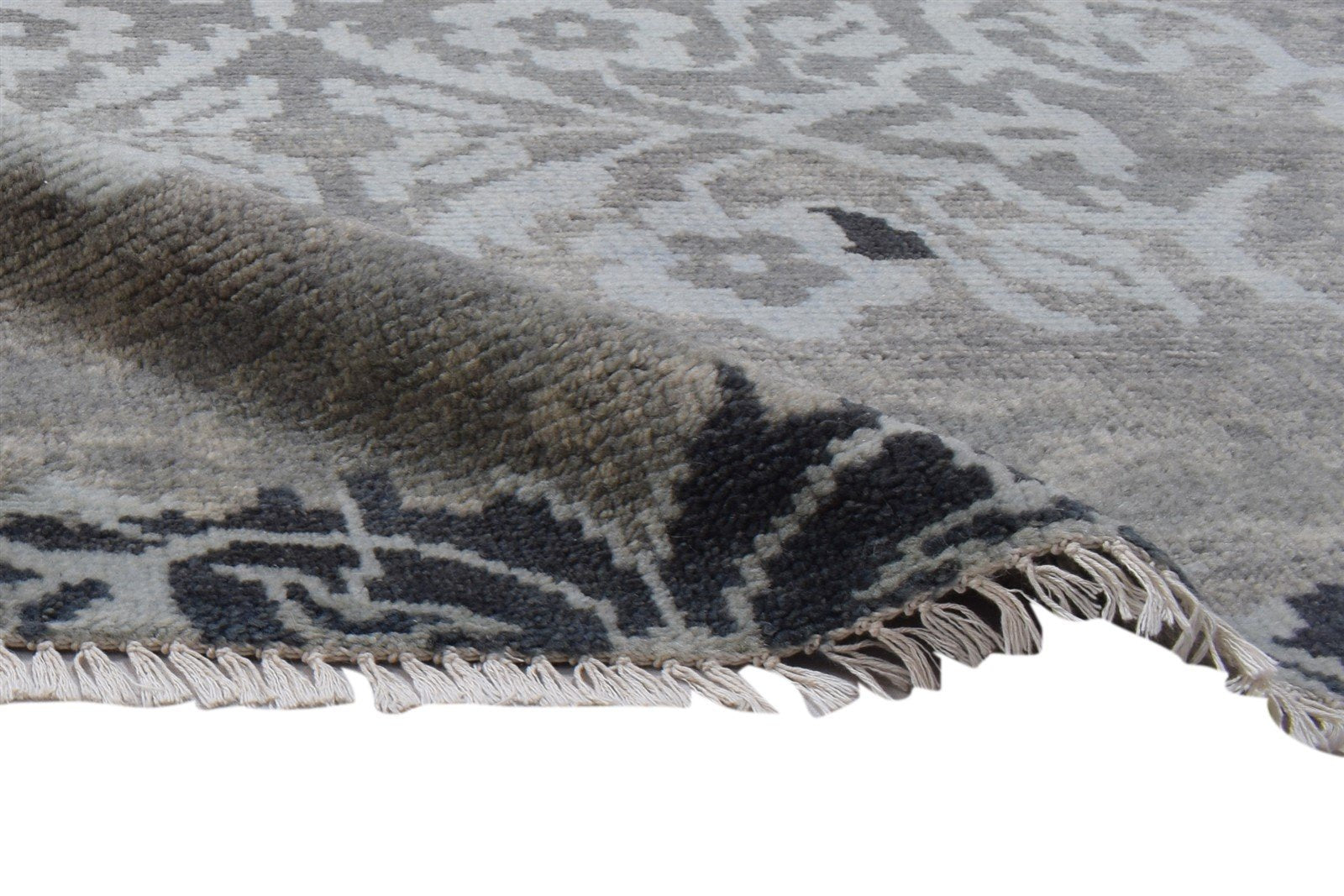 Wool Grey Rug 5' X 8' Modern Hand Knotted French Abstract Room Size Carpet   7864088854677