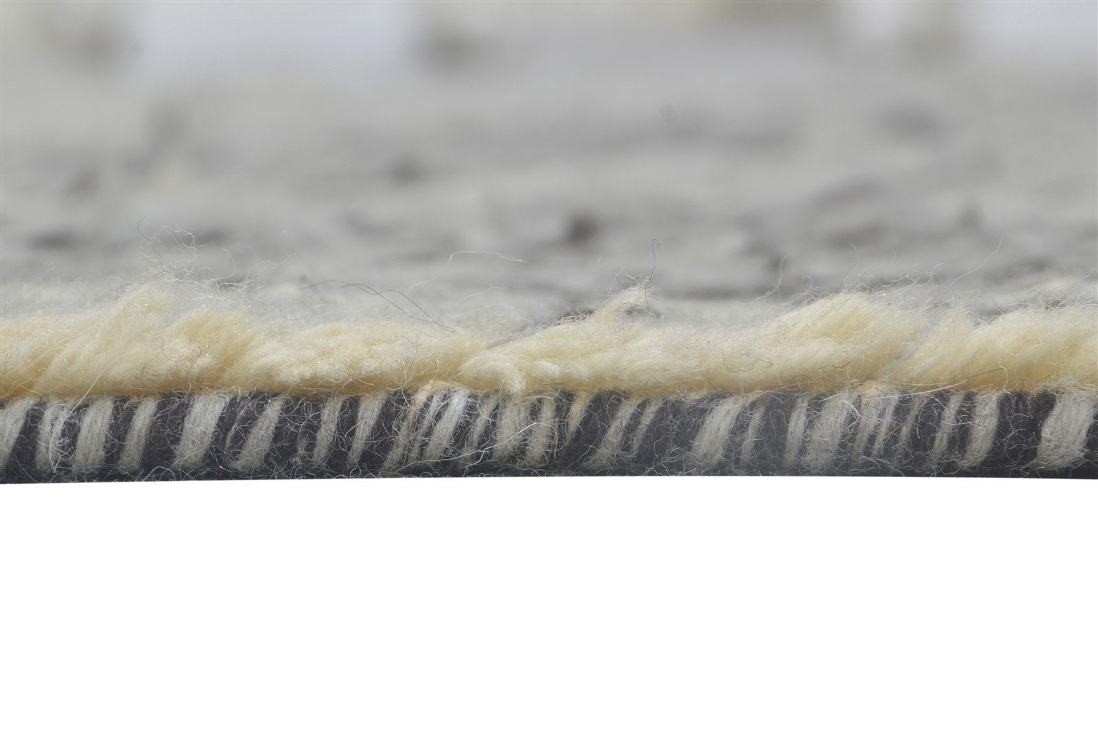Wool Grey Rug 5' X 8' Modern Hand Knotted Indian Ikat Room Size Carpet   7864513036437