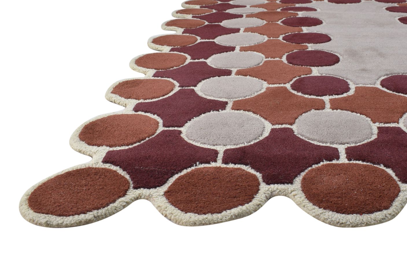 Wool Grey Rug 5' X 8' Modern Hand Tufted Scandinavian Abstract Room Size Carpet   7865009373333