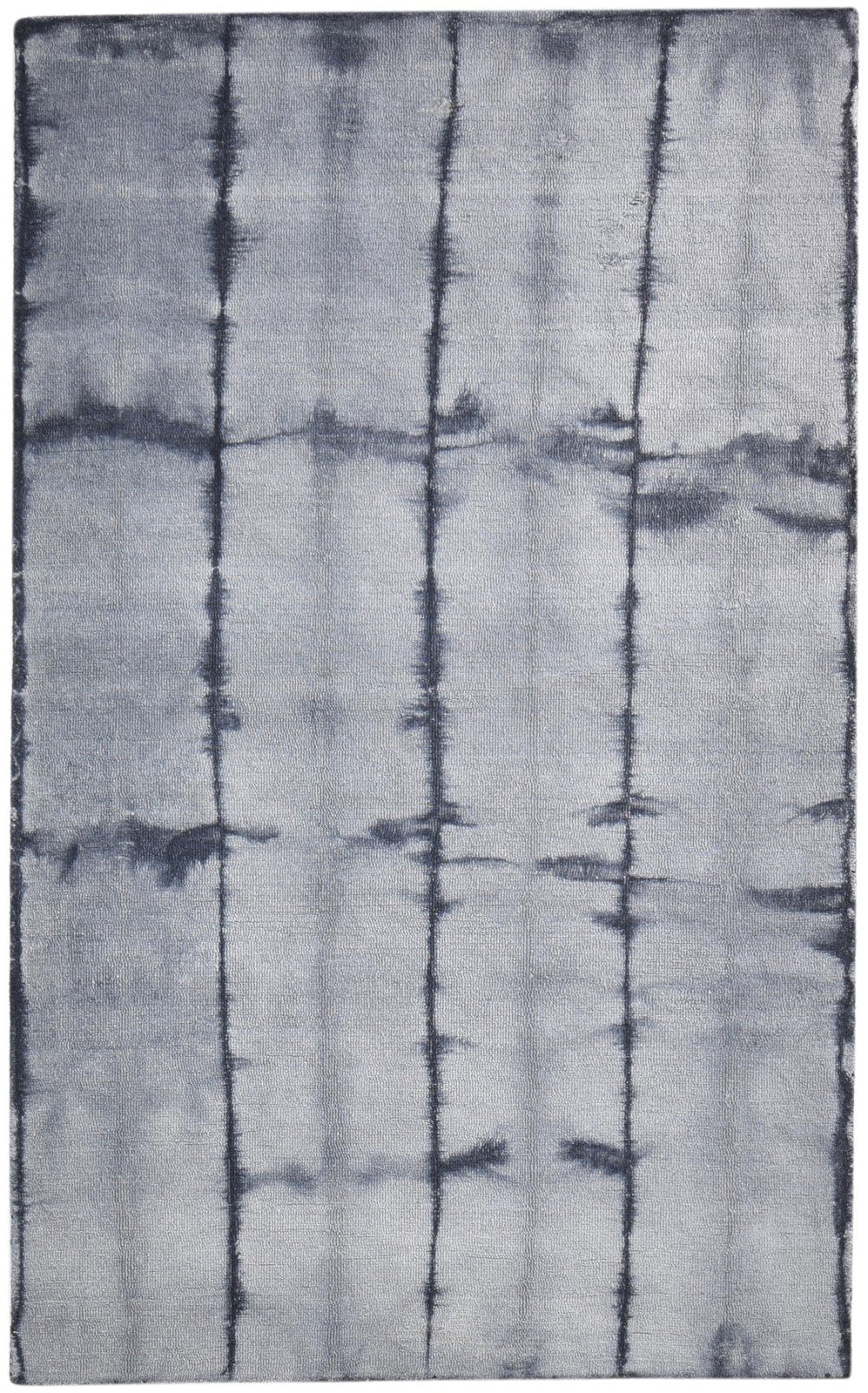 Wool Grey Rug 5' X 8' Modern Hand Tufted Shibori Tie Dye Room Size Carpet   7865202016405