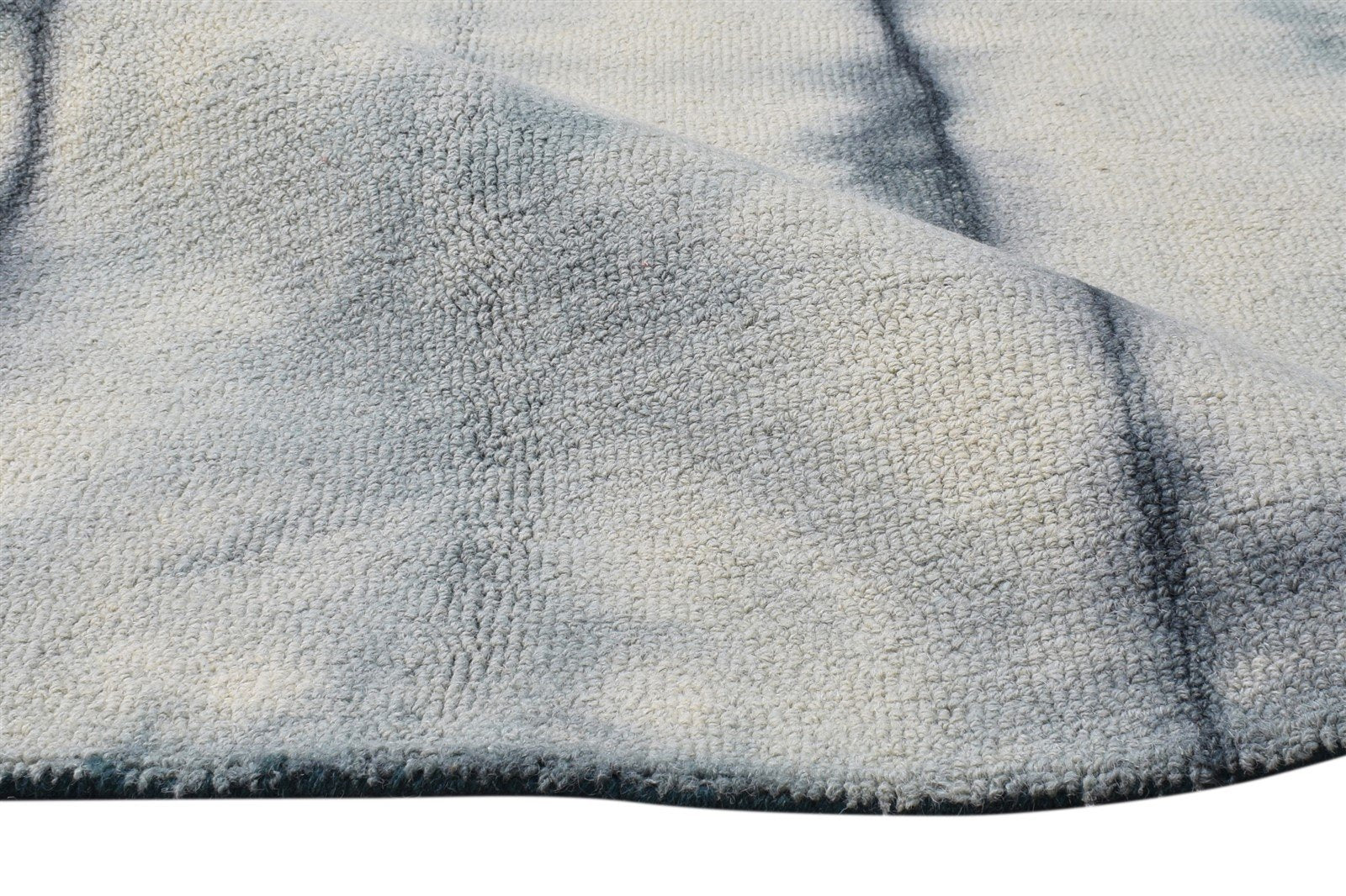 Wool Grey Rug 5' X 8' Modern Hand Tufted Shibori Tie Dye Room Size Carpet   7865175015573
