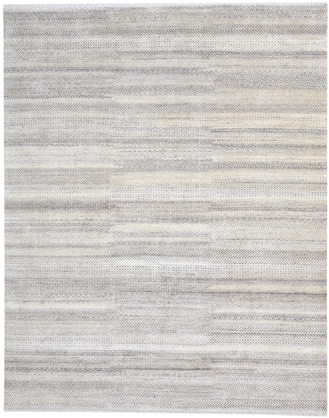 Wool Grey Rug 8' X 10' Modern Hand Knotted American Abstract Large Carpet   7865011142805