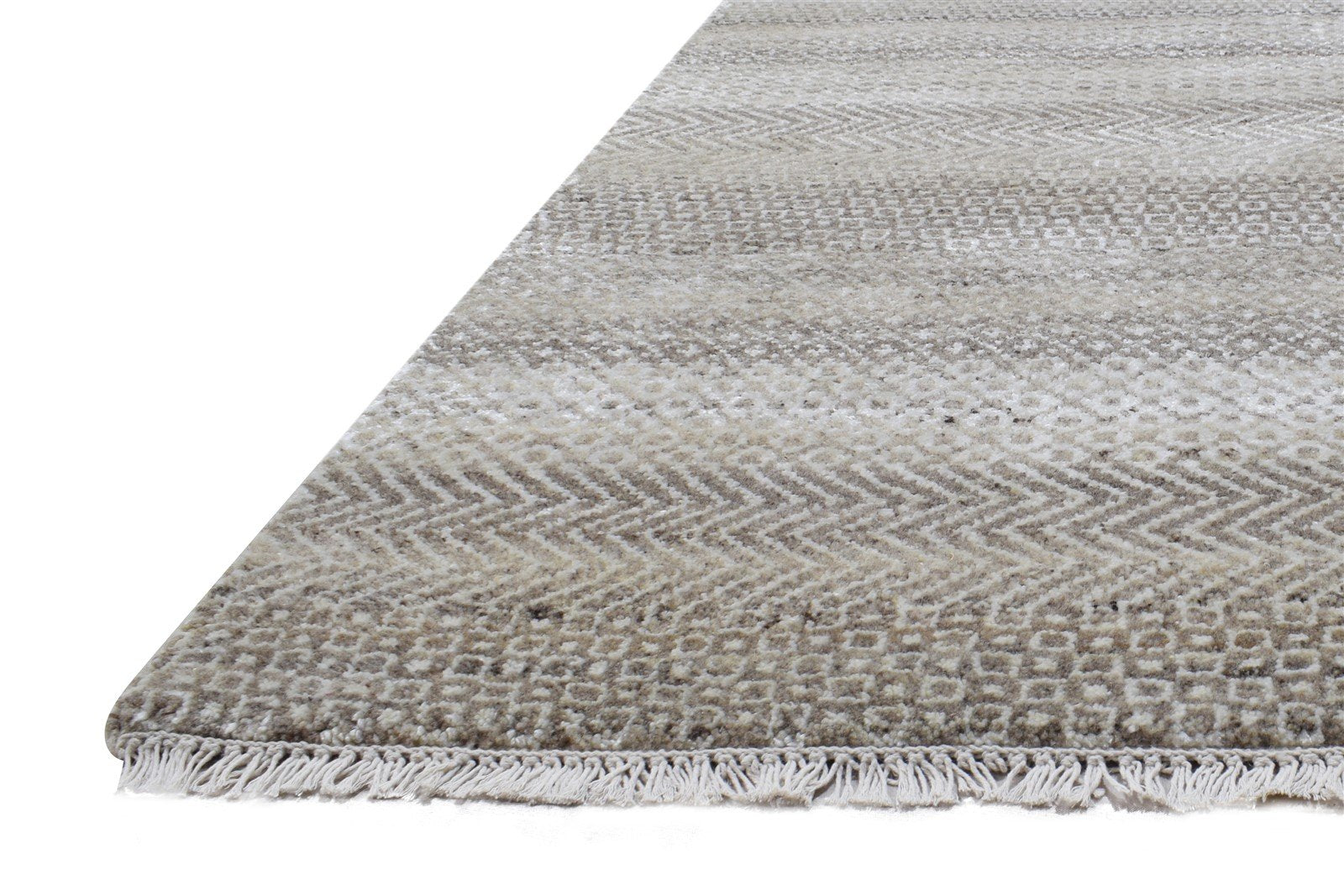 Wool Grey Rug 8' X 10' Modern Hand Knotted American Abstract Large Carpet   7865011142805