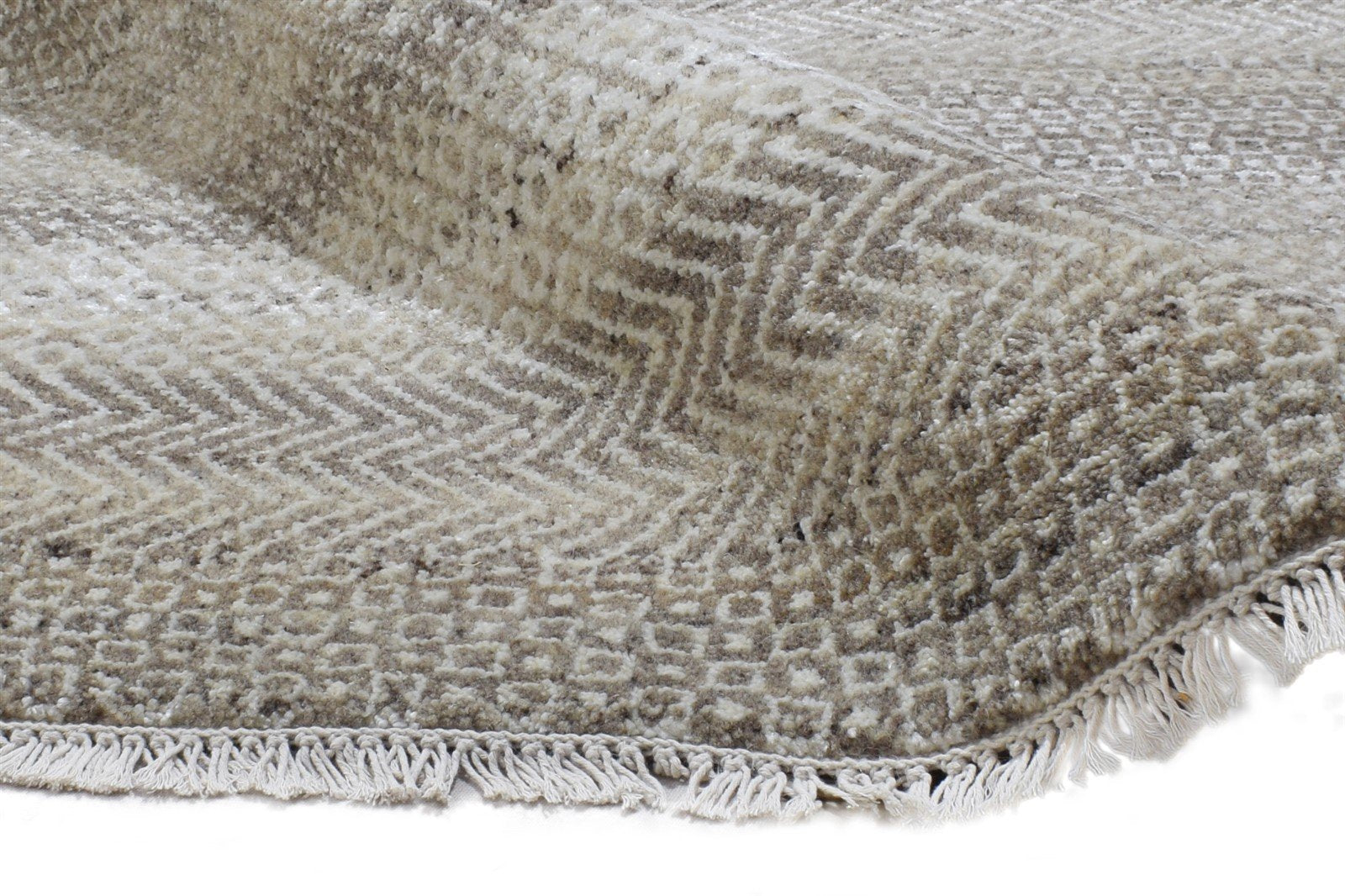 Wool Grey Rug 8' X 10' Modern Hand Knotted American Abstract Large Carpet   7865011142805