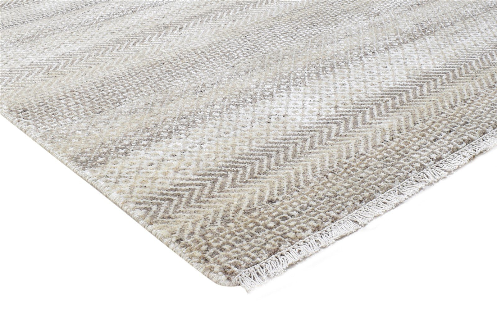 Wool Grey Rug 8' X 10' Modern Hand Knotted American Abstract Large Carpet   7865011142805