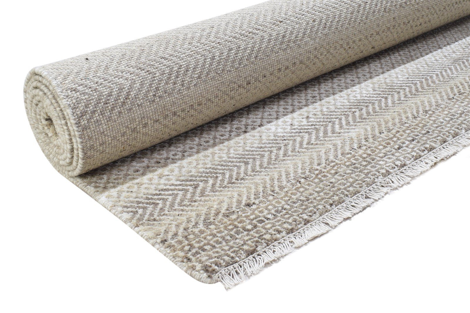 Wool Grey Rug 8' X 10' Modern Hand Knotted American Abstract Large Carpet   7865011142805
