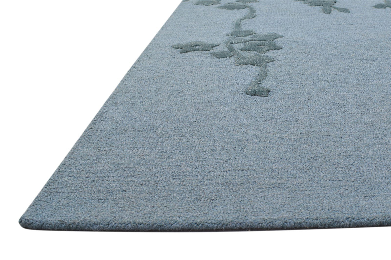 Wool Grey Rug 8' X 10' Modern Hand Tufted French Floral Large Carpet   7864116314261