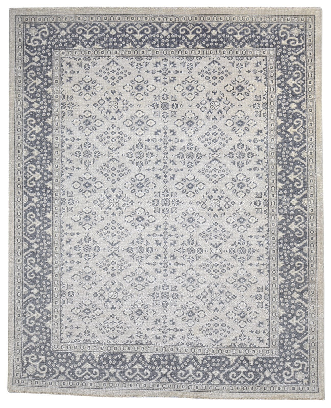 Wool Grey Rug 8' X 10' Persian Hand Knotted Bokhara Oriental Large Carpet   7864167202965