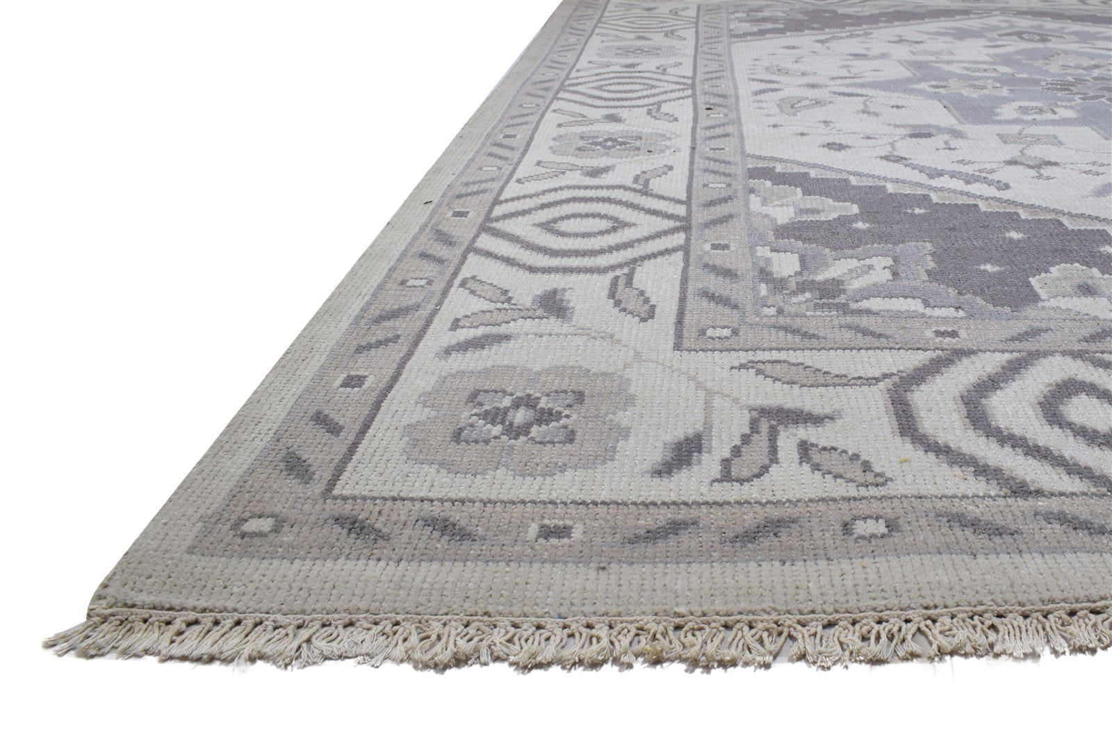 Wool Grey Rug 8' X 10' Persian Hand Knotted Heriz-Indian Oriental Large Carpet   7864175558805