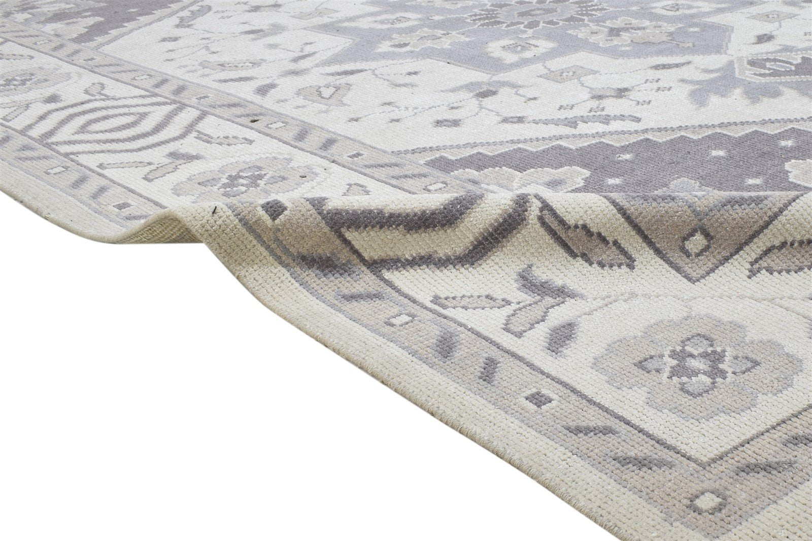 Wool Grey Rug 8' X 10' Persian Hand Knotted Heriz-Indian Oriental Large Carpet   7864175558805
