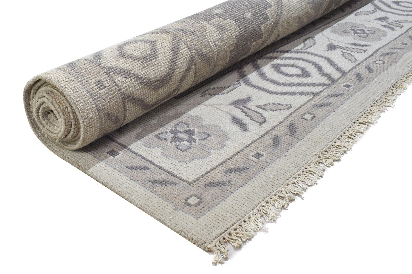 Wool Grey Rug 8' X 10' Persian Hand Knotted Heriz-Indian Oriental Large Carpet   7864175558805