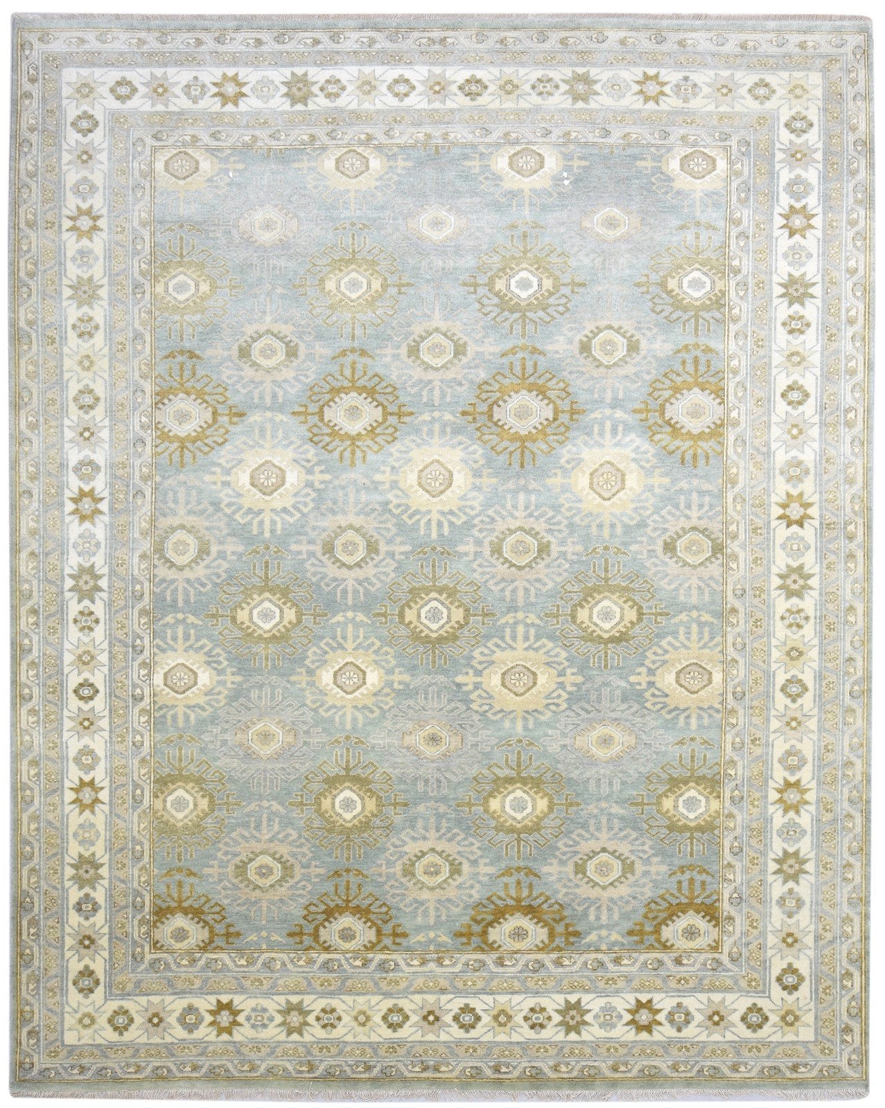 Wool Grey Rug 8' X 10' Persian Hand Knotted Mughal Oriental Large Carpet   7864192794773