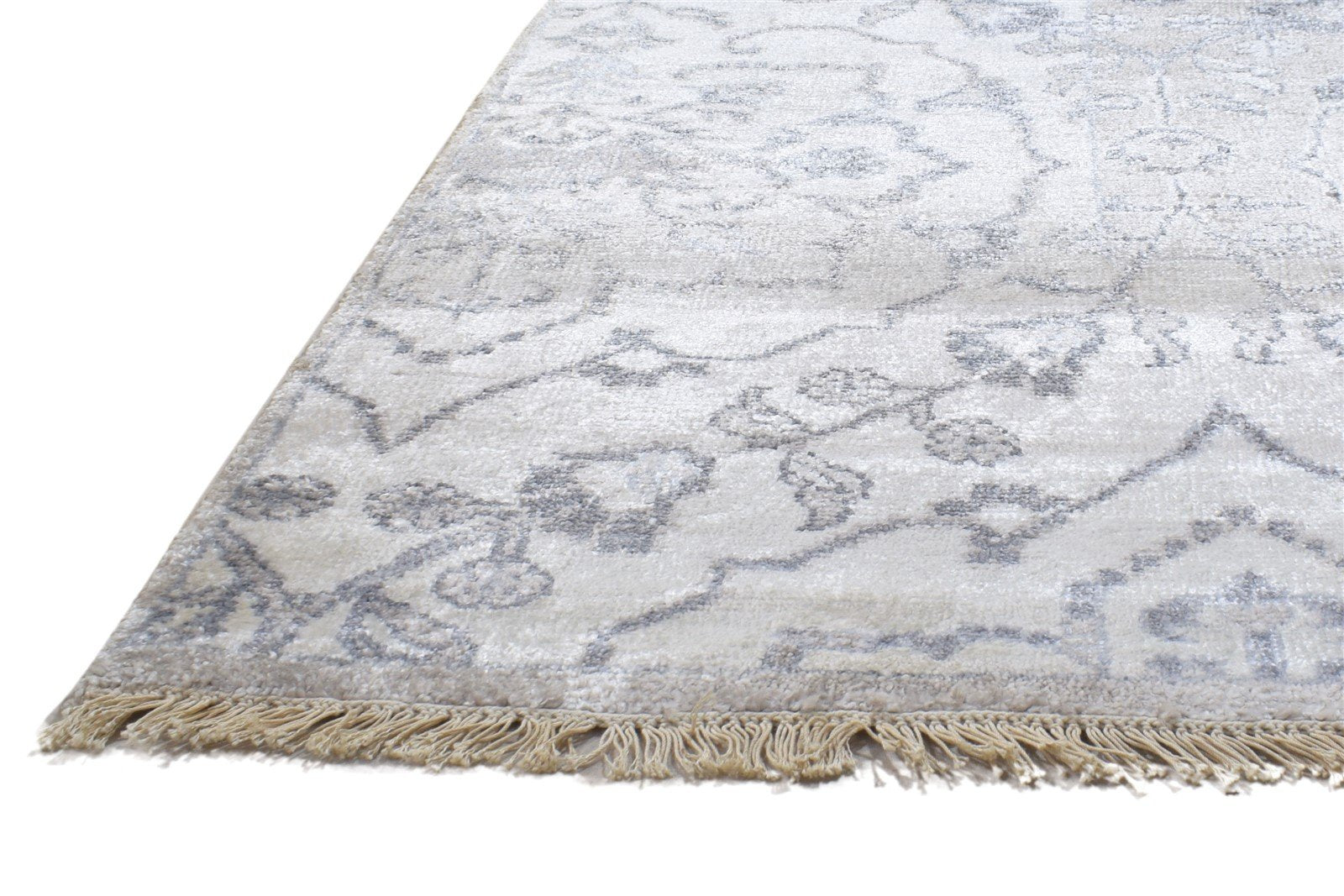 Wool Grey Rug 8' X 10' Persian Hand Knotted Mughal Oriental Large Carpet   7864193155221