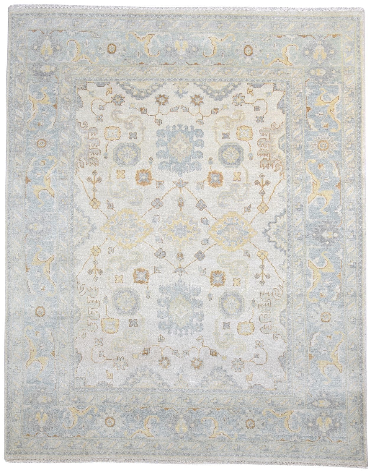 Wool Grey Rug 8' X 10' Persian Hand Knotted Oushak Oriental Large Carpet   7864184799381