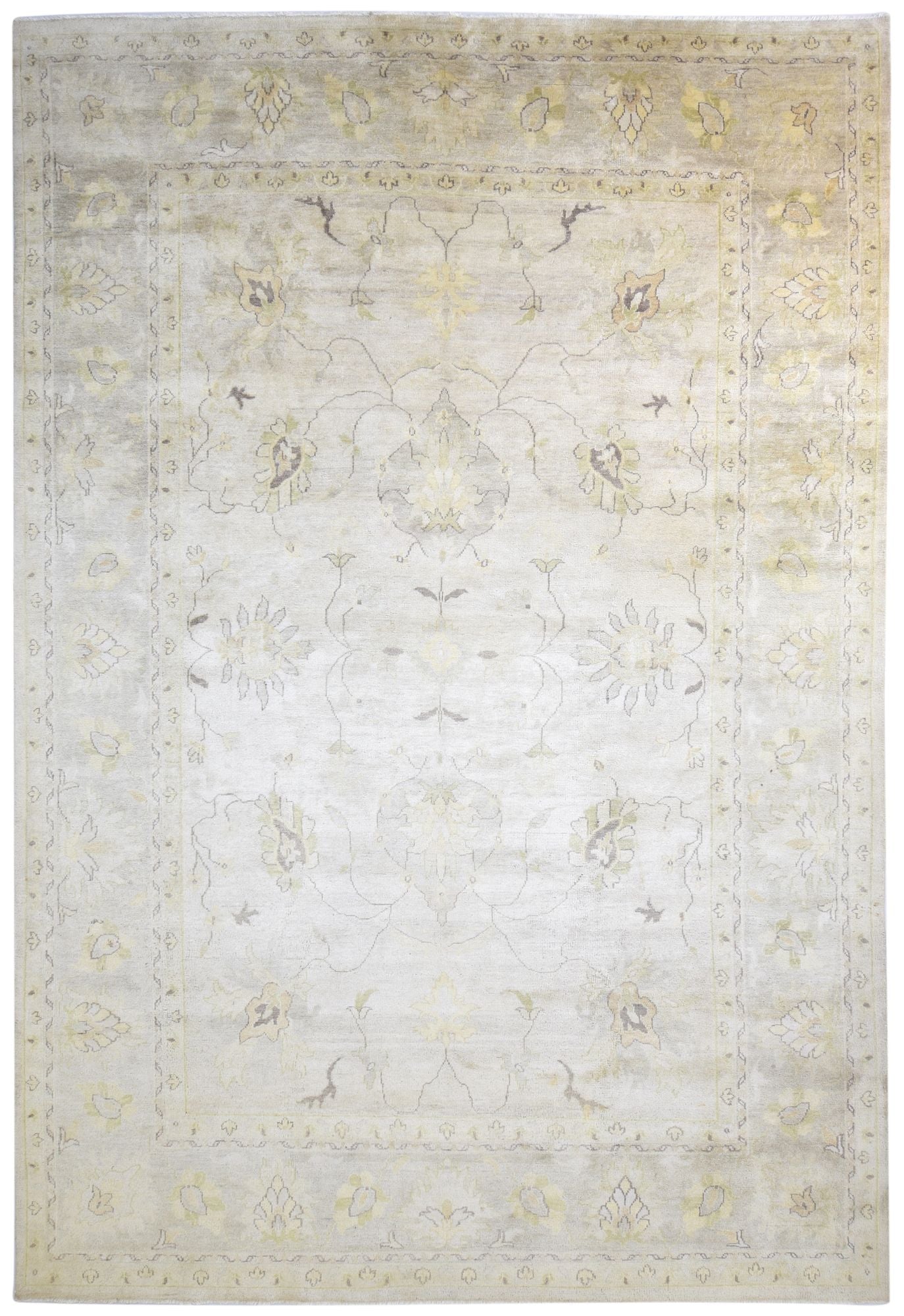 Wool Grey Rug 9' X 13' Persian Hand Knotted Oushak Oriental Extra Large Carpet   7865010520213