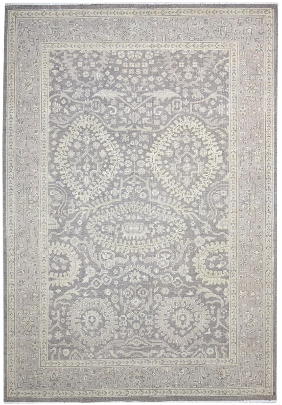 Wool Grey Rug 9' X 13' Persian Hand Knotted Oushak Oriental Large Carpet   7864105107605