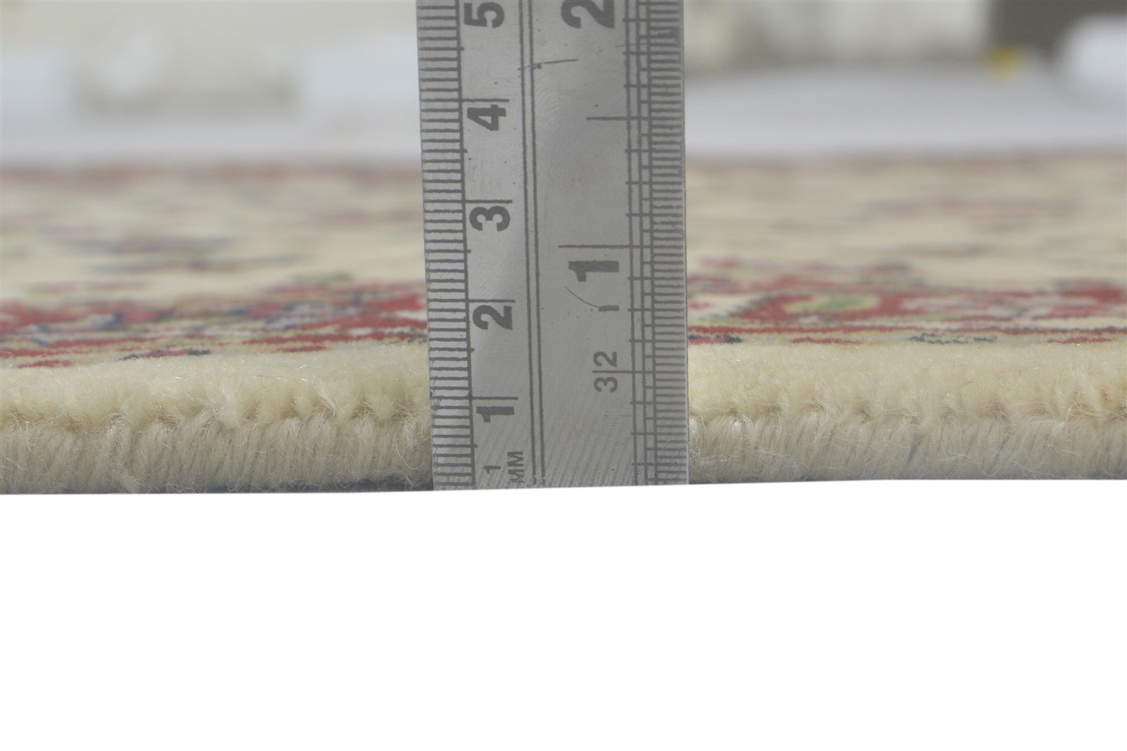 Wool Ivory Rug 3' X 8' Persian Hand Knotted Heriz-Indian Oriental Small Runner   7864089444501