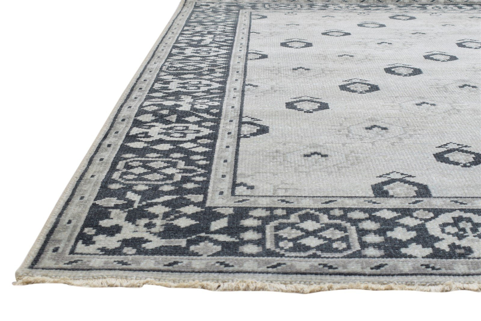 Wool Ivory Rug 5' X 7' Persian Hand Knotted Bokhara Oriental Room Size Carpet   7864083218581
