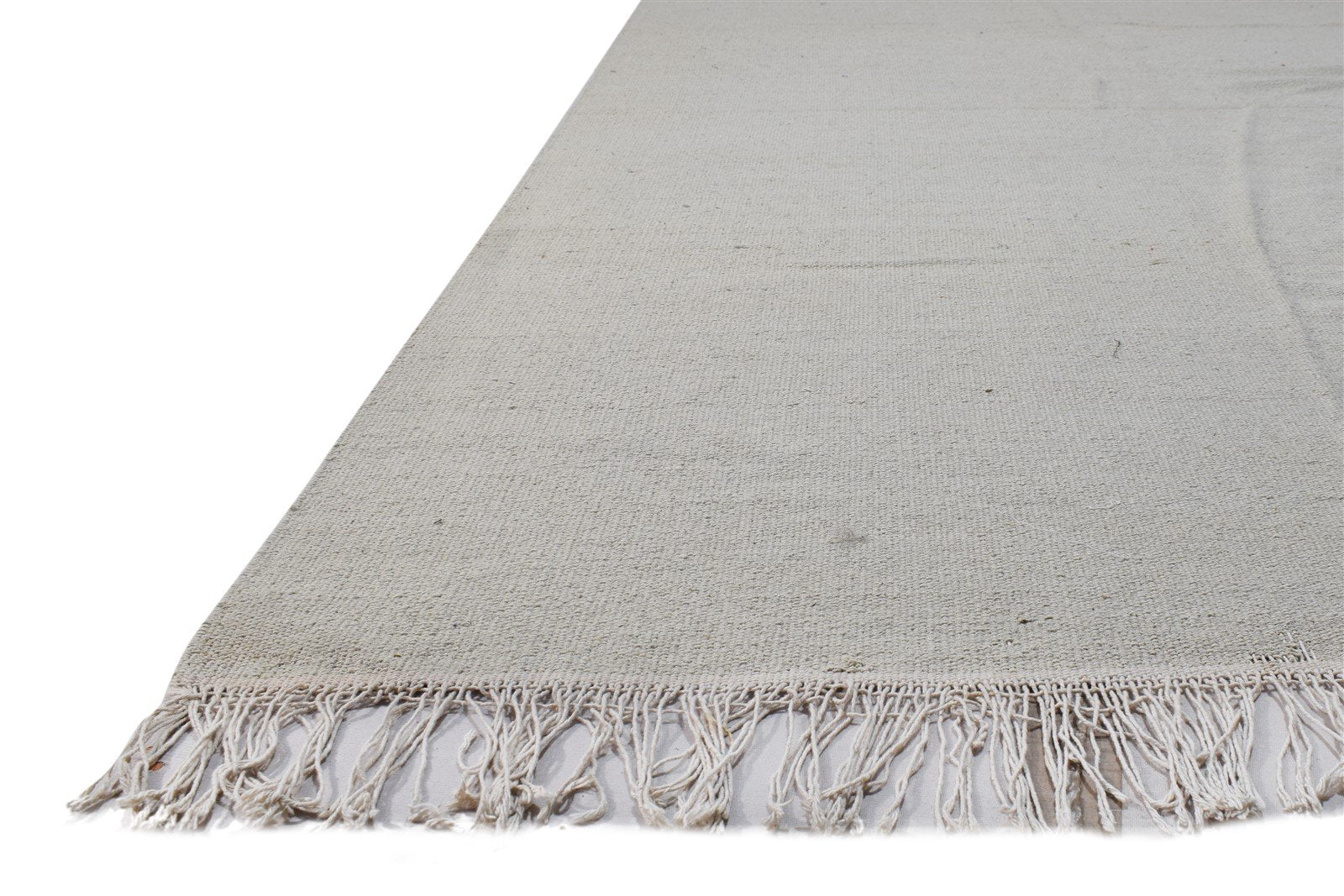 Wool Ivory Rug 5' X 8' Modern Dhurrie Scandinavian Solid Room Size Carpet   7865170231445