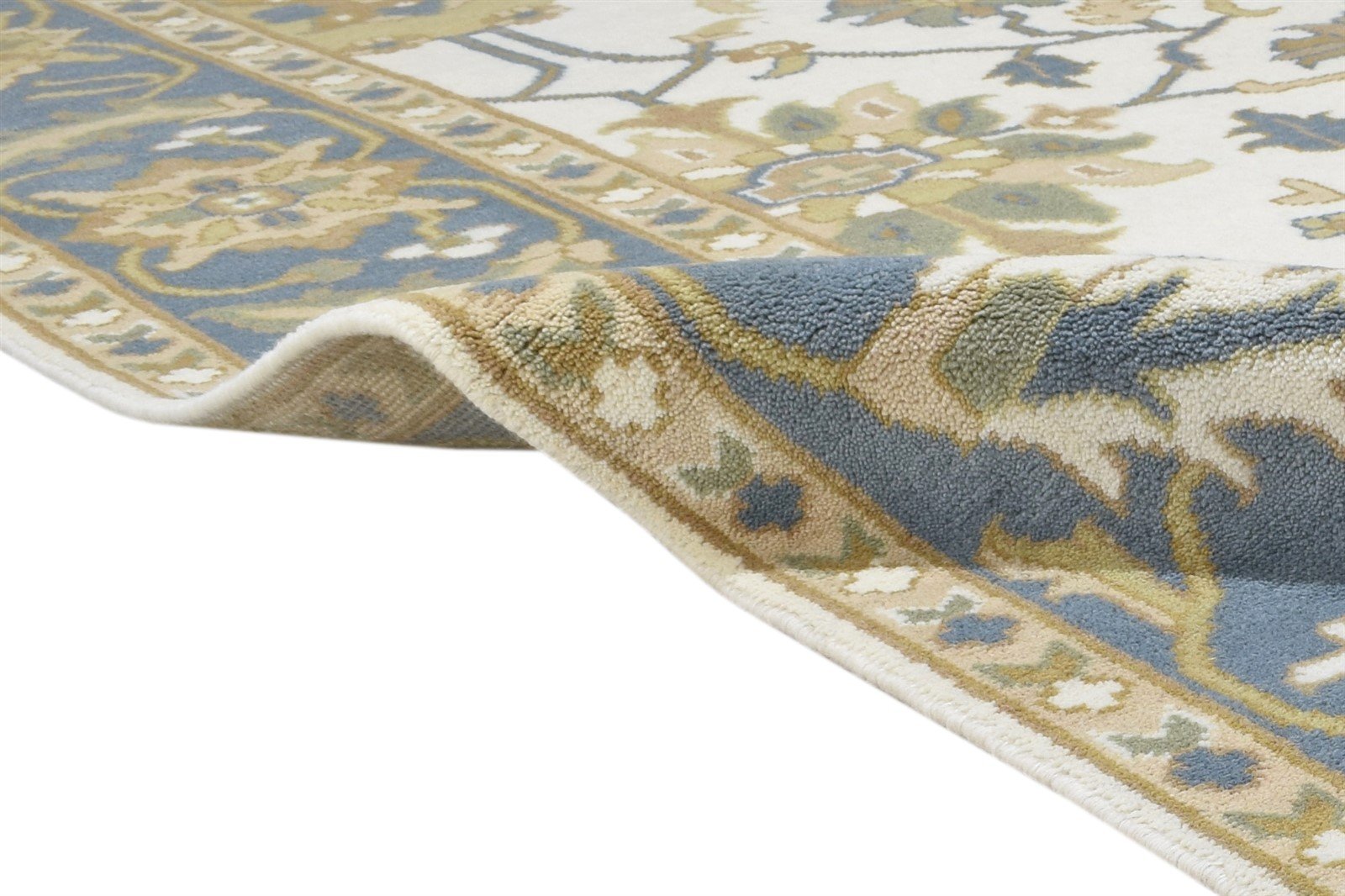 Wool Ivory Rug 8' X 10' Persian Hand Knotted Oushak Oriental Large Carpet   7864324358293
