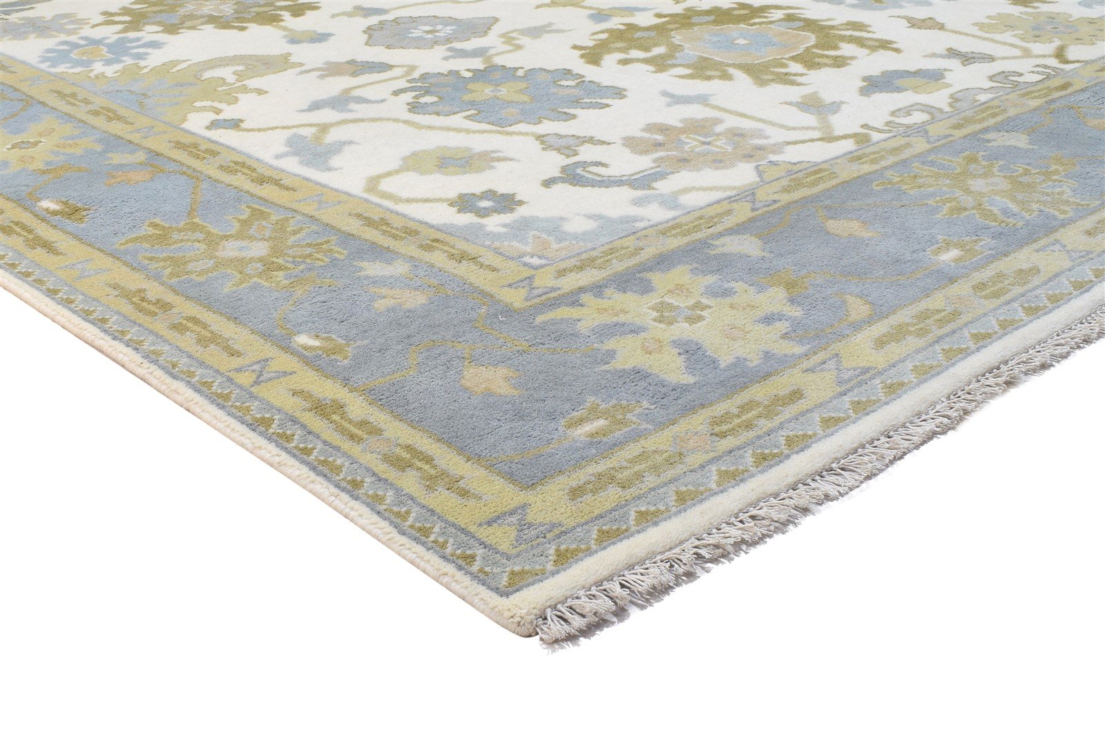 Wool Ivory Rug 8' X 10' Persian Hand Knotted Oushak Oriental Large Carpet   7864325996693
