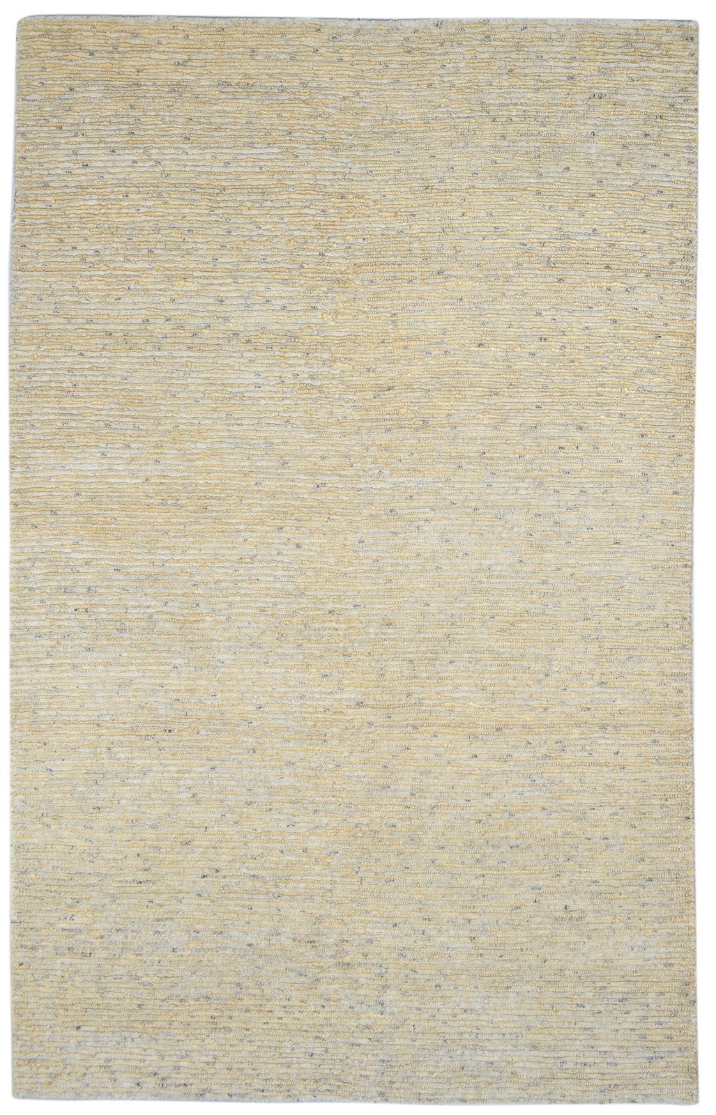 Wool / Jute Beige Rug 5X8 Modern Hand Knotted Scandinavian Striped Room Size   7864092065941