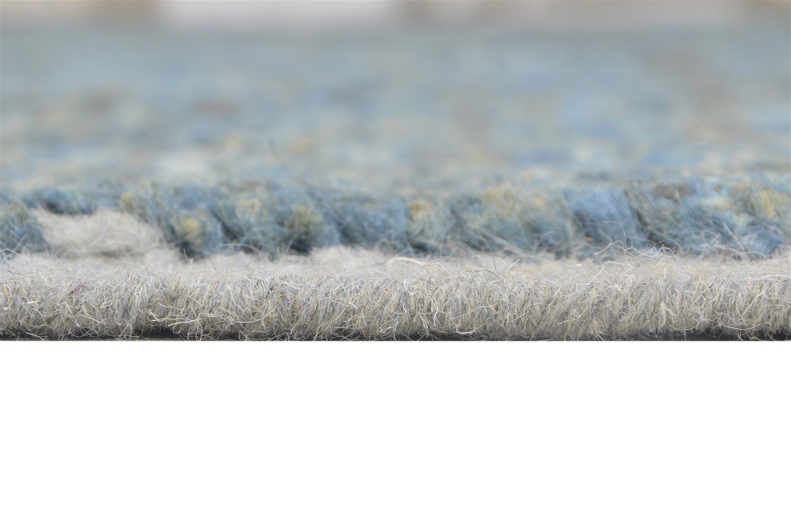 Wool / Jute Blue Rug 8' X 10' Modern Hand Knotted Moroccan Trellis Large Carpet   7864787107989