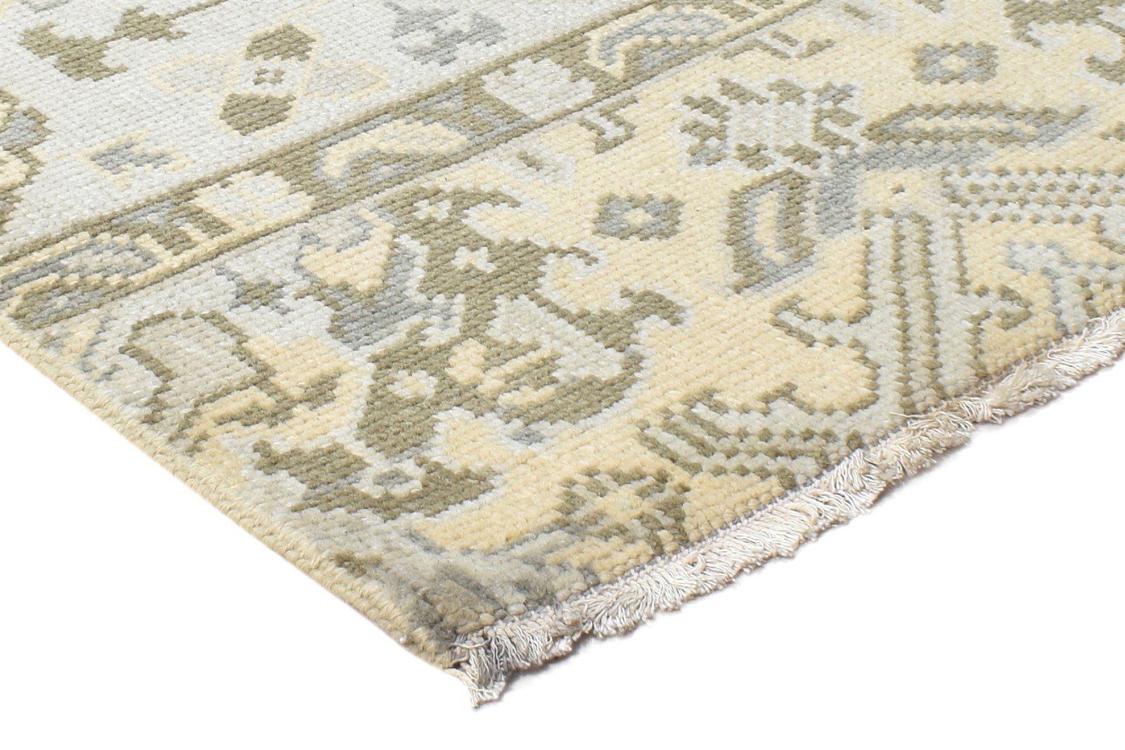 Teresita Wool Lime Rug 2' X 2' Persian Hand Knotted Kazak Oriental   7864928075925