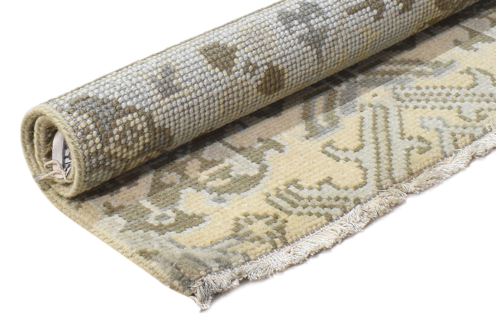 Teresita Wool Lime Rug 2' X 2' Persian Hand Knotted Kazak Oriental   7864928075925