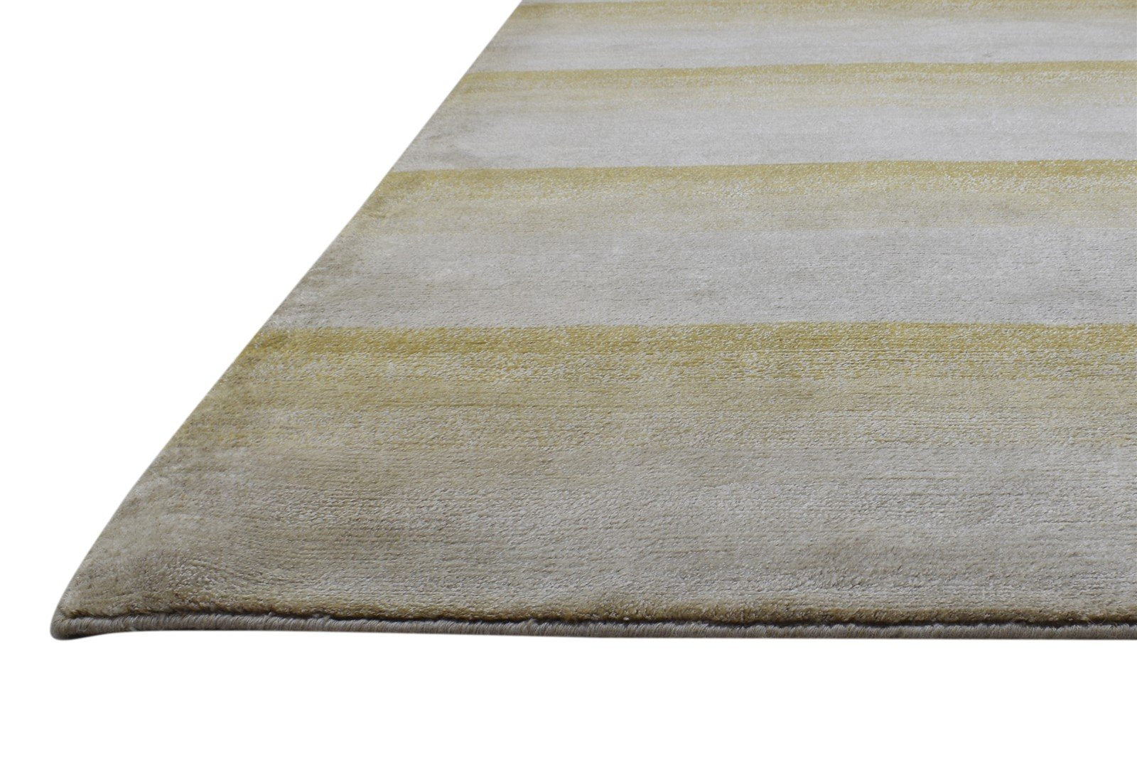 Wool / Linen Sand Rug 6X8 Modern Hand Knotted Scandinavian Striped Room Size   7864360796309