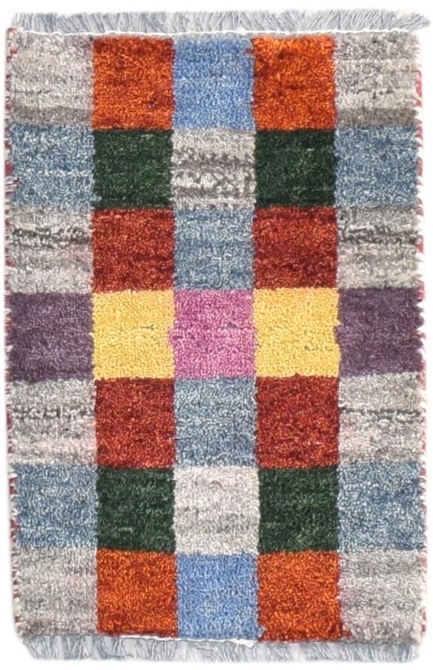 Wool Multi Color Rug 1X2 Tribal Hand Knotted Gabbeh Southwestern Small Carpet   7864504221845