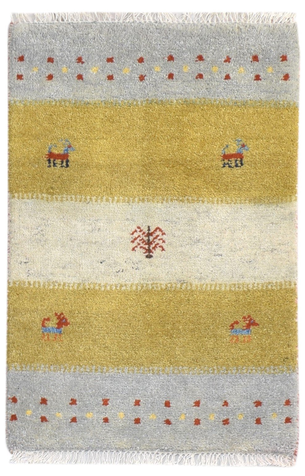 Wool Multi Color Rug 2X3 Tribal Hand Knotted Gabbeh Southwestern Small Carpet   7864502976661