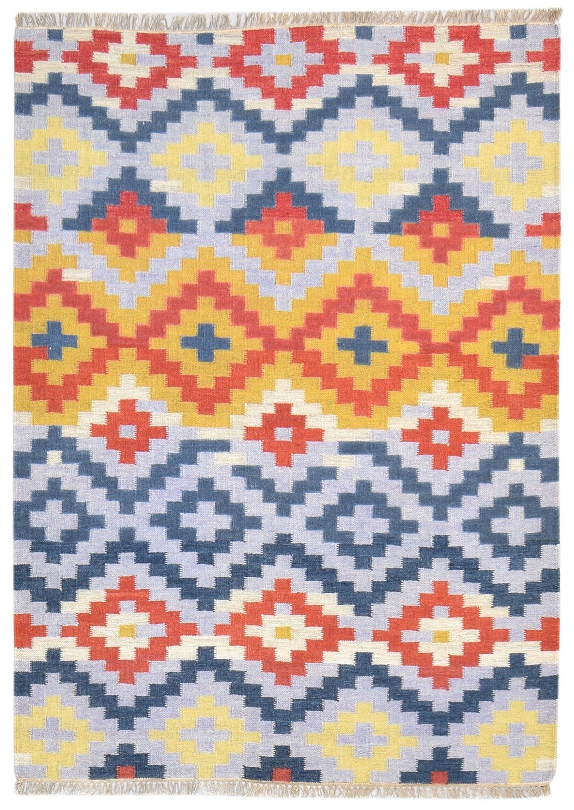 Wool Multi Color Rug 4X6 Southwestern Dhurrie American Tribal Room Size Carpet   7865004556437