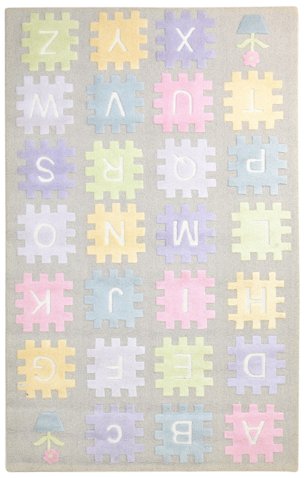 Wool Multi Color Rug 5X8 Modern Hand Tufted American Abstract Room Size Carpet   7865112658069