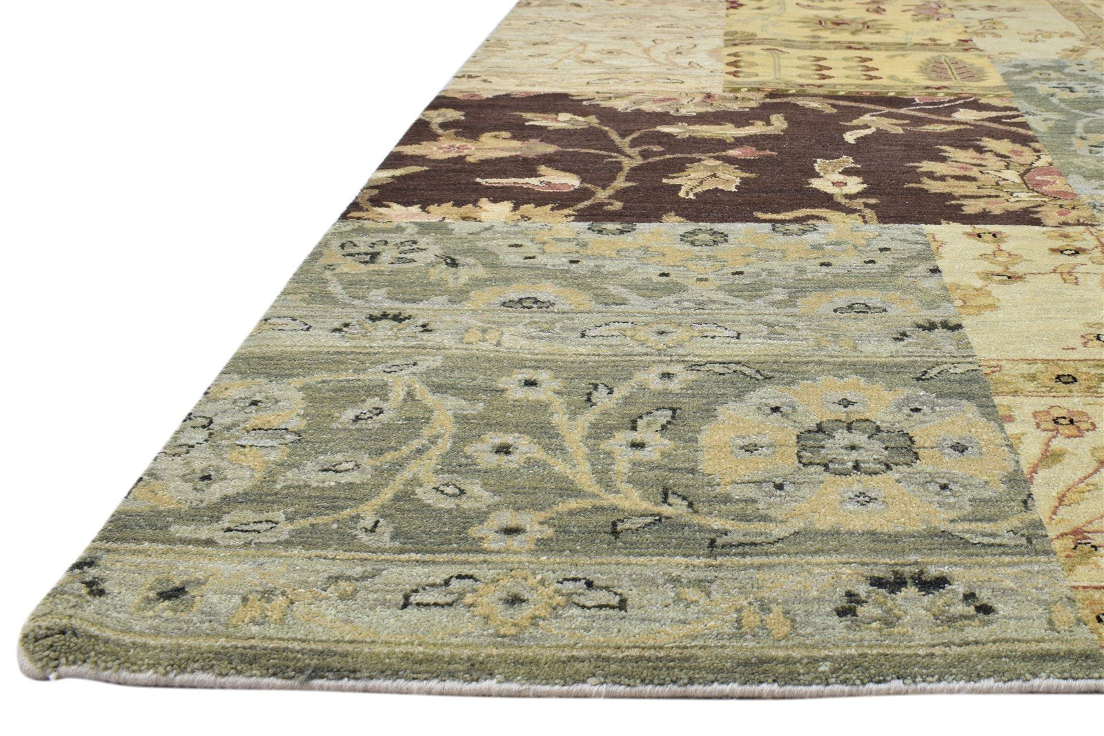 Wool Multi Color Rug 8X10 Persian Hand Knotted Oriental Patchwork Large Carpet   7860694515861