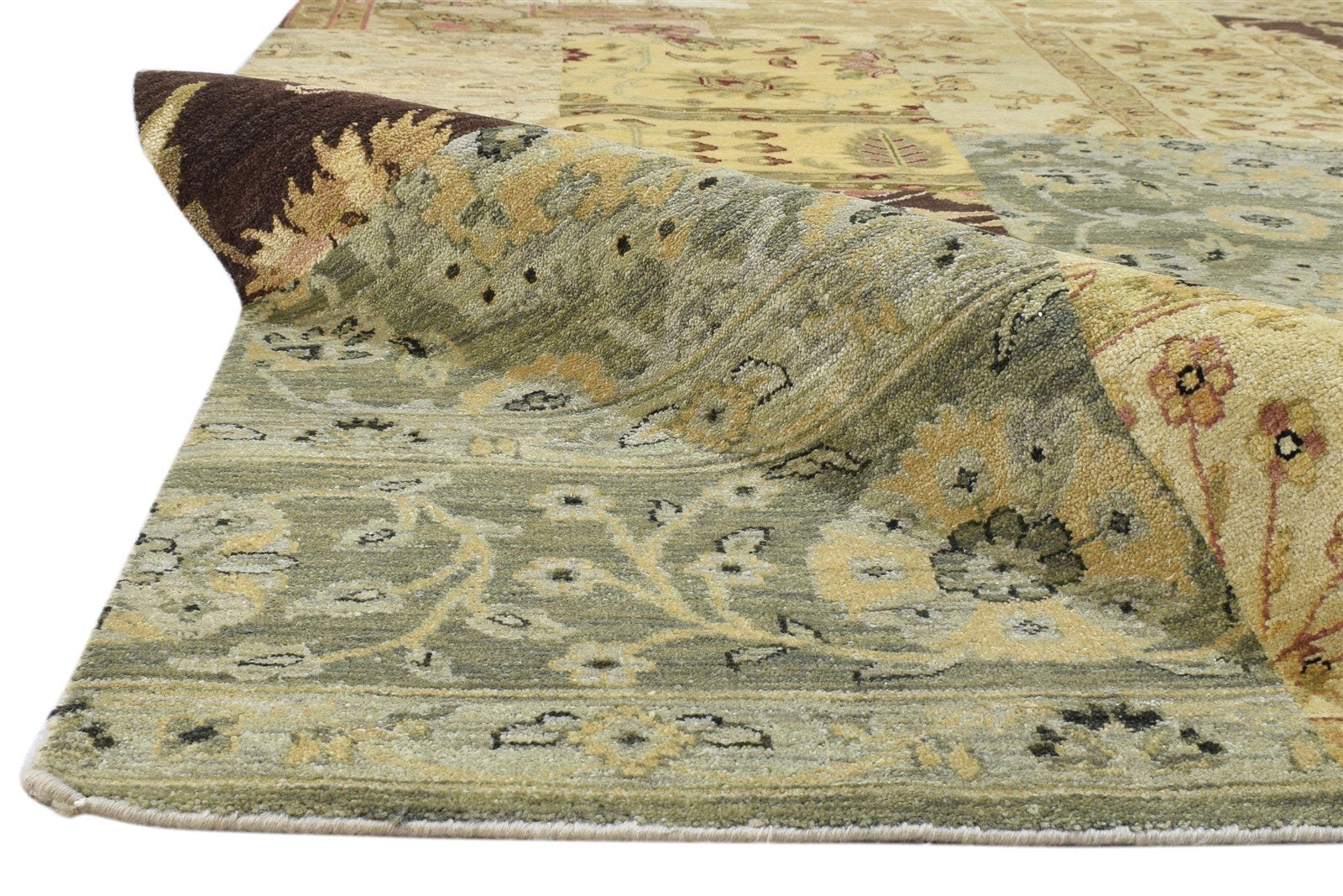 Wool Multi Color Rug 8X10 Persian Hand Knotted Oriental Patchwork Large Carpet   7860694515861